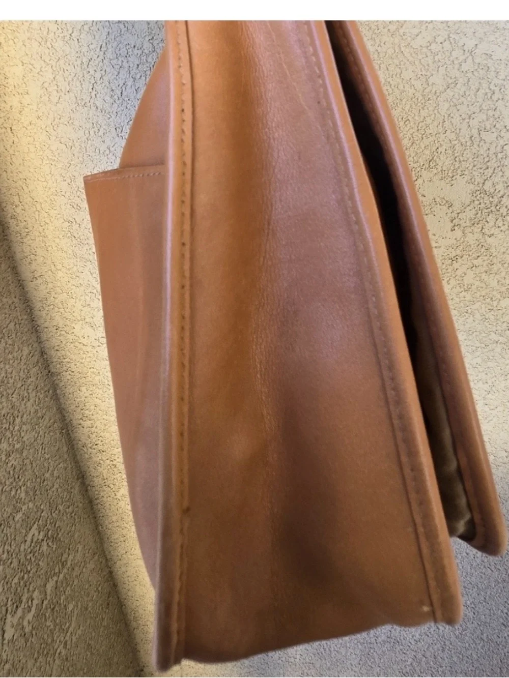 Coach 9718 Tan British khaki colored Legacy Crescent bag purse crossbody